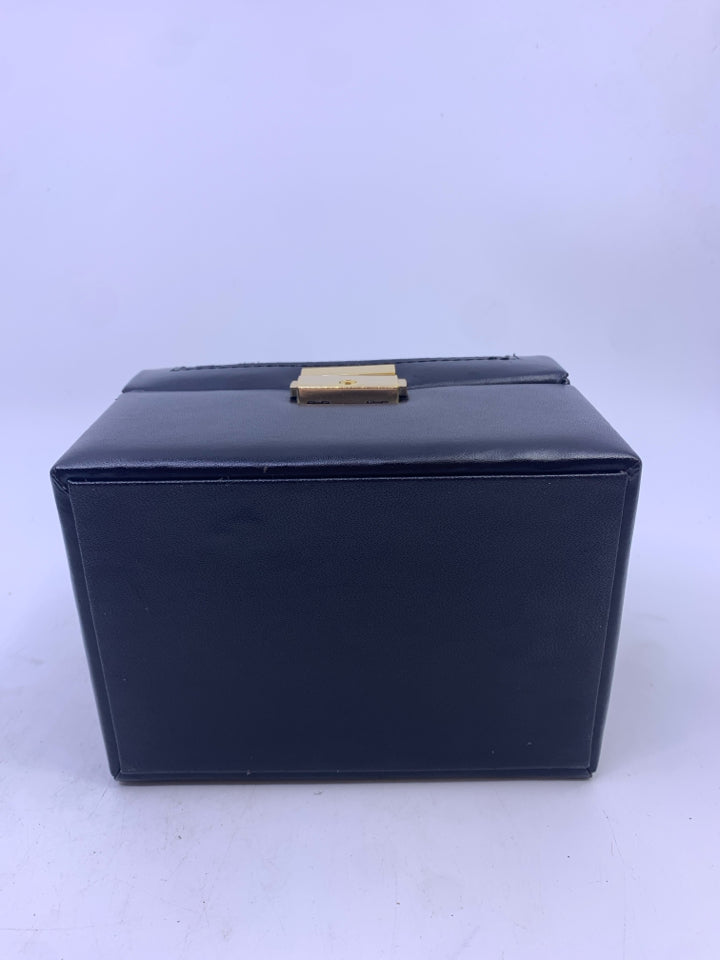 BLACK PURSE SHAPED JEWELRY BOX.