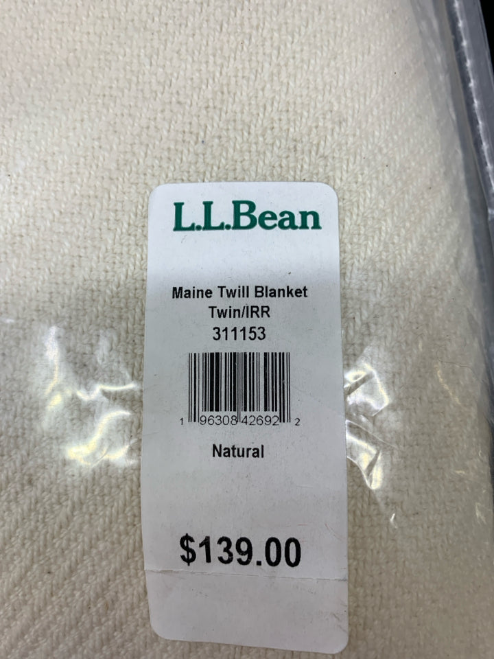 NIP MAINE TWILL BLANKET CREAM.