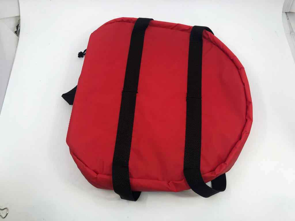 RED TRAVEL CASSEROLE DISH BAG.