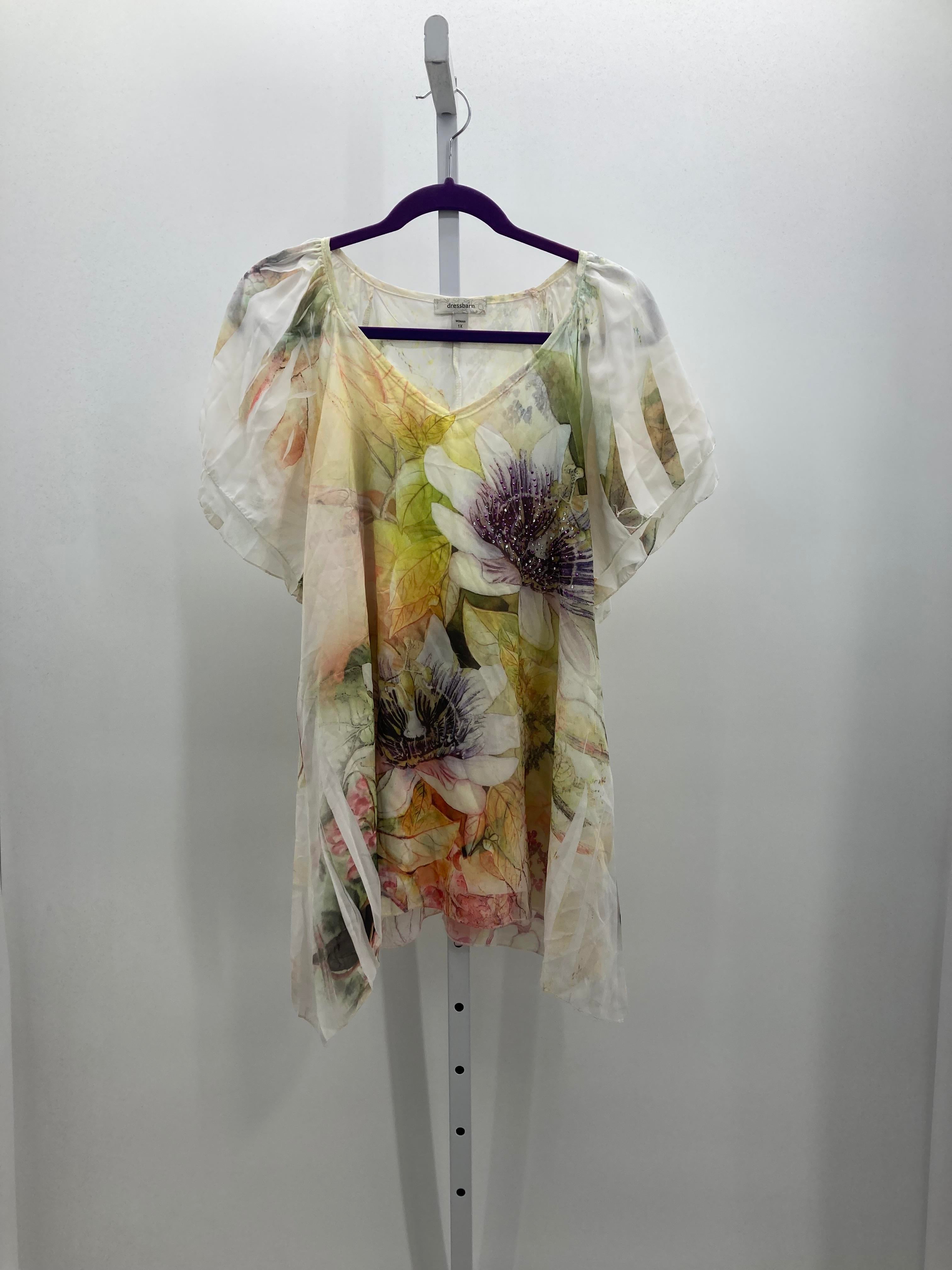 Dress Barn Size 1X Womens Short Sleeve Shirt