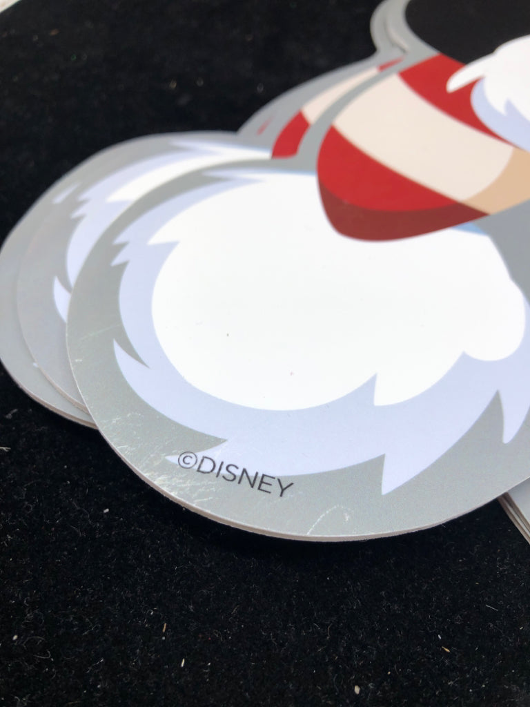 4 PLASTIC/FOAM SANTA MICKEY PLACEMATS.