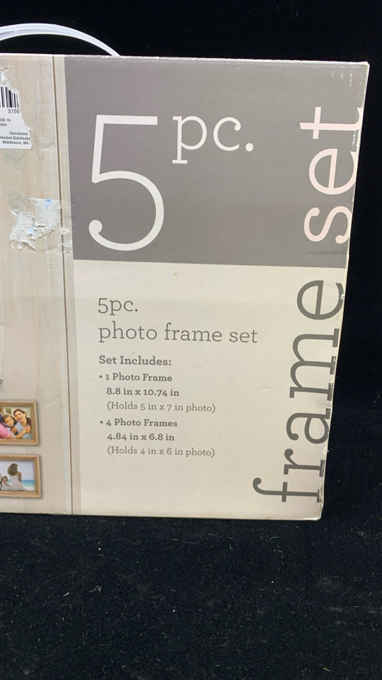 NIB 5PC PHOTO FRAME SET.