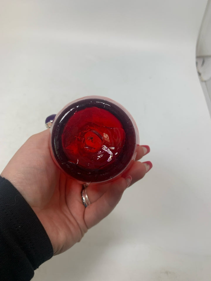 BLOWN CRACKLE GLASS SMALL PITCHER.