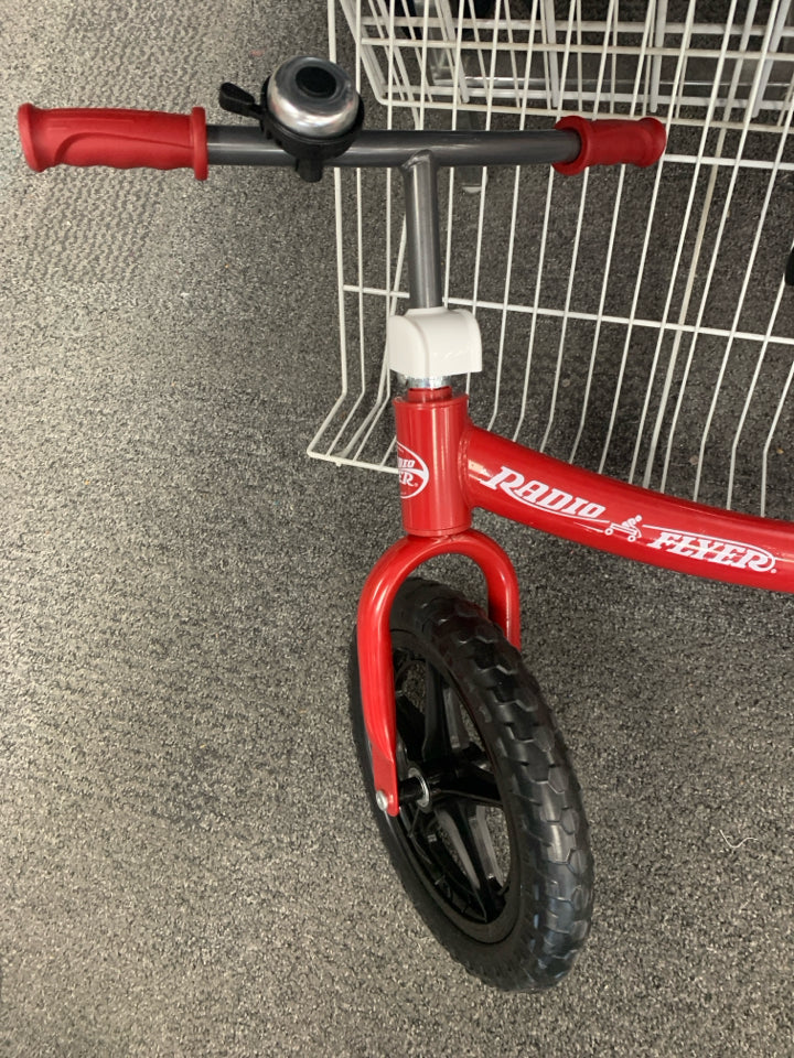 Glide and Go Pro 12" Kids' Balance Bike - Black/Red: Steel Frame, Adjustable Sea