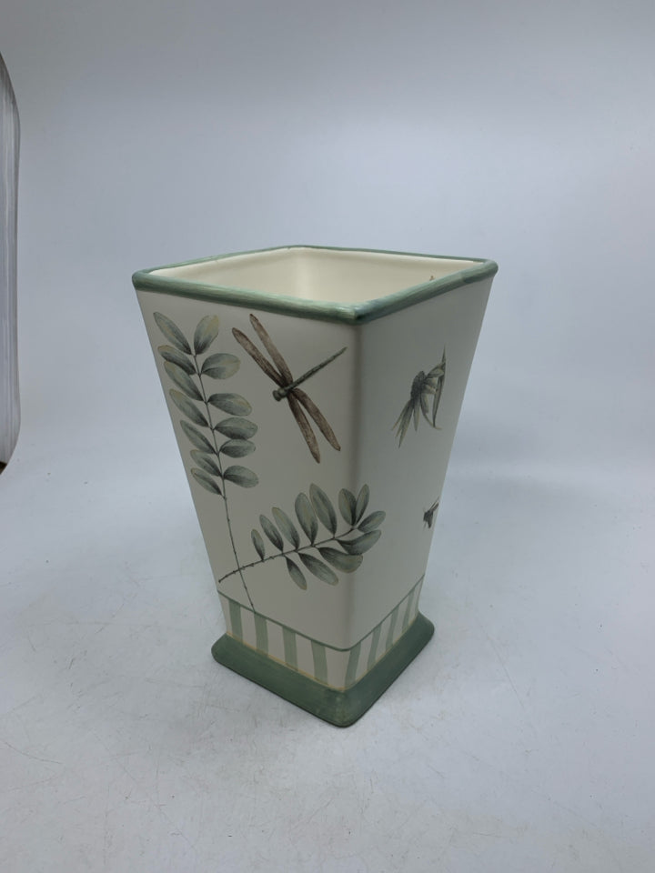 NATUREWOOD TALL SQUARE VASE.