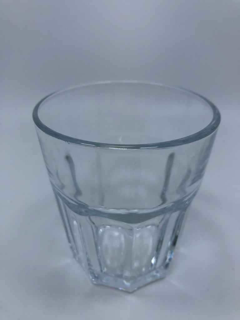 4 IKEA CLEAR GLASS TUMBLER.