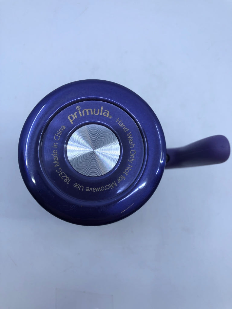DARK PURPLE TRAVEL MUG W/ HANDLE PRIMULA.