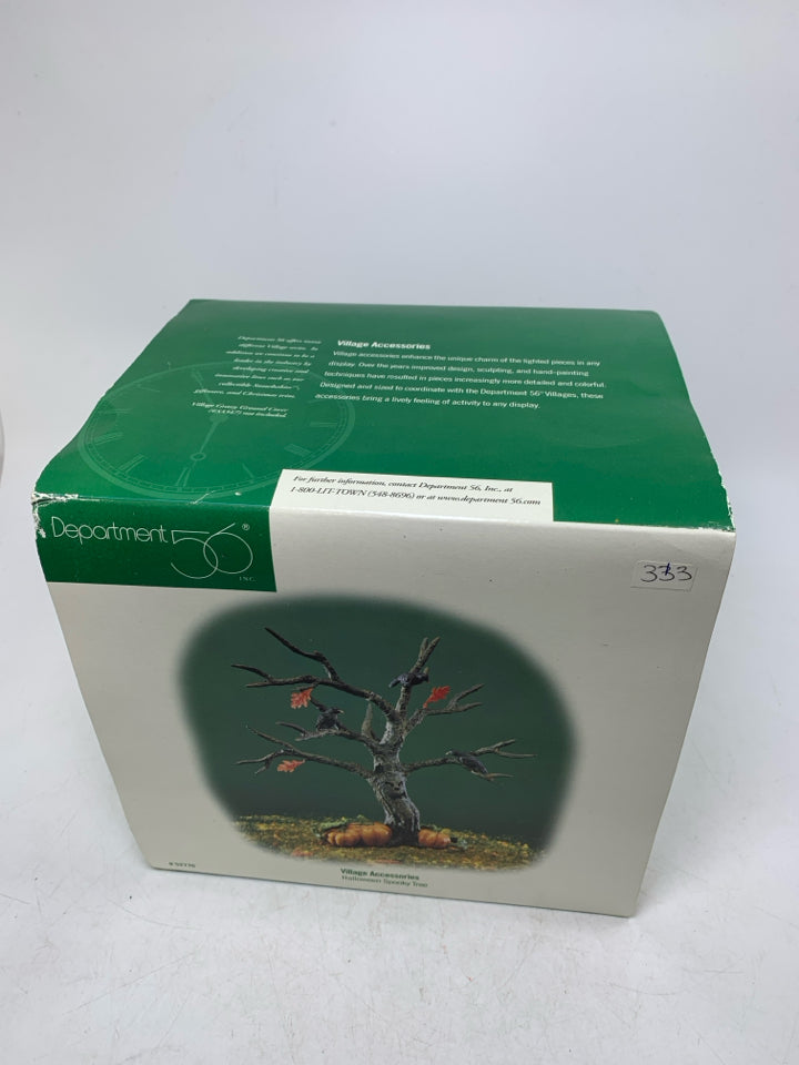IN BOX DEPT 56 HALLOWEEN SPOOKY TREE VILLAGE ACCESSORY.