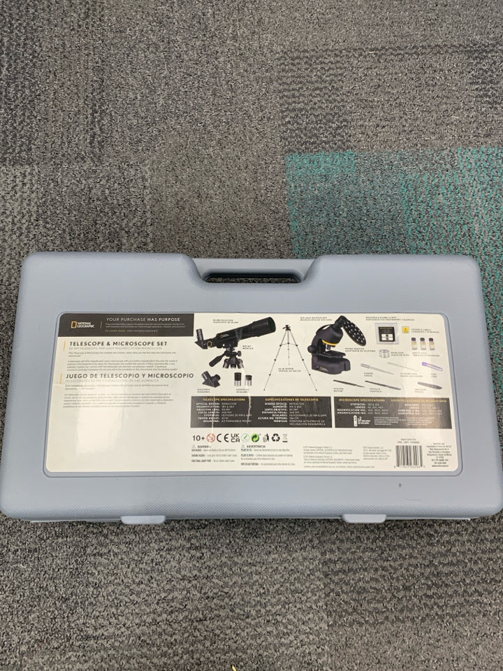 National Geographic 50MM Telescope and 640X Microscope Set