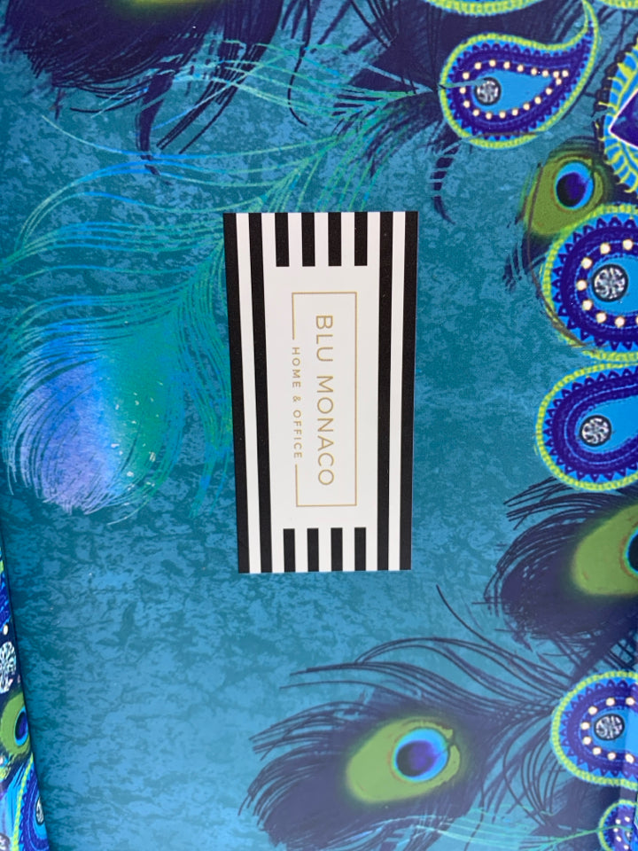 4-BLUE PEACOCK FILE ORGANIZER.