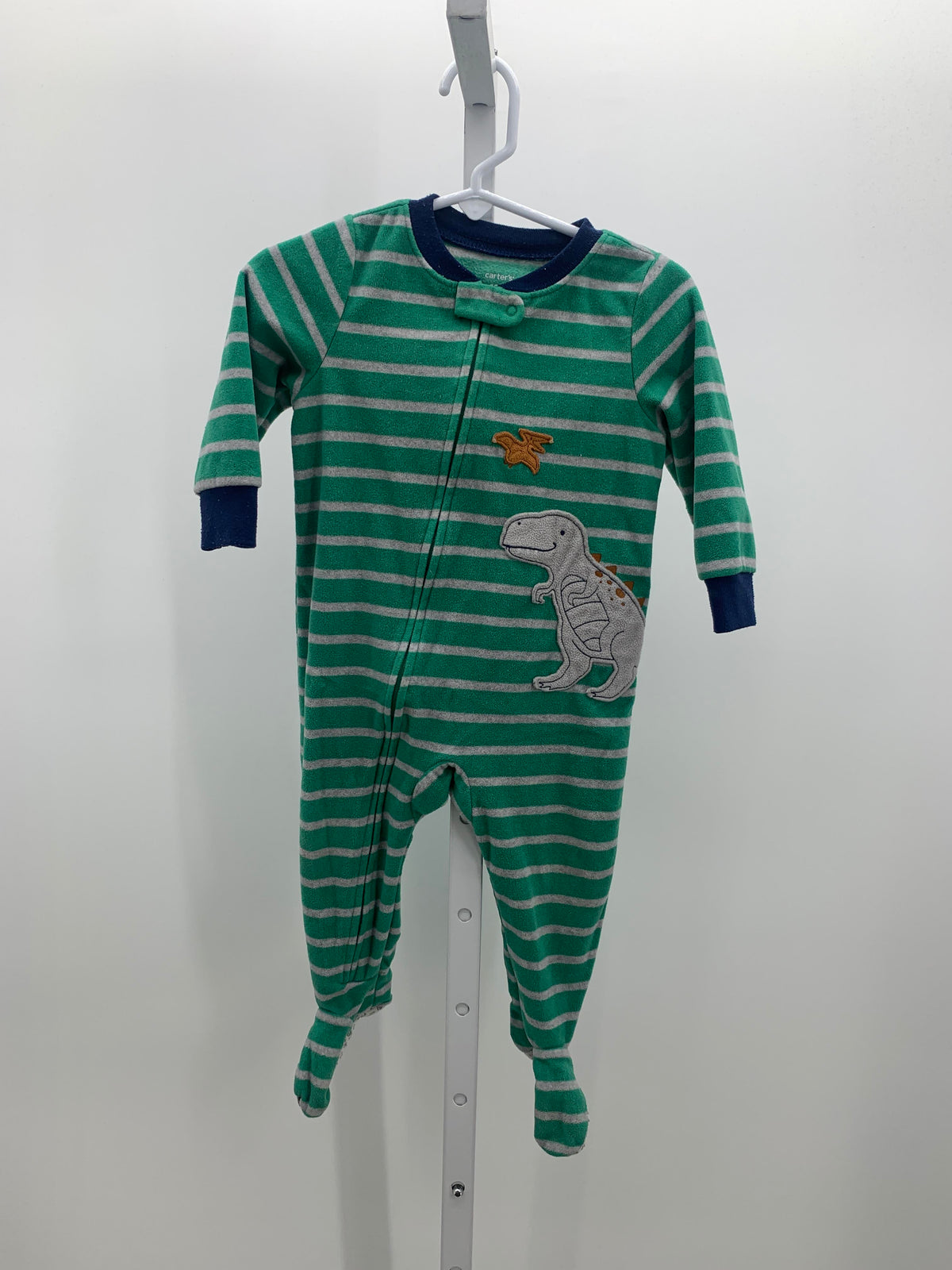 GREY STRIPES FLEECE DINO