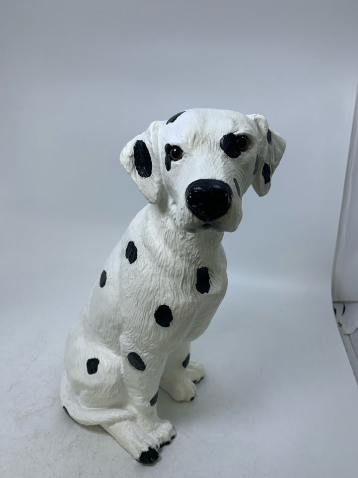 RESIN SITTING DALMATIAN DOG.
