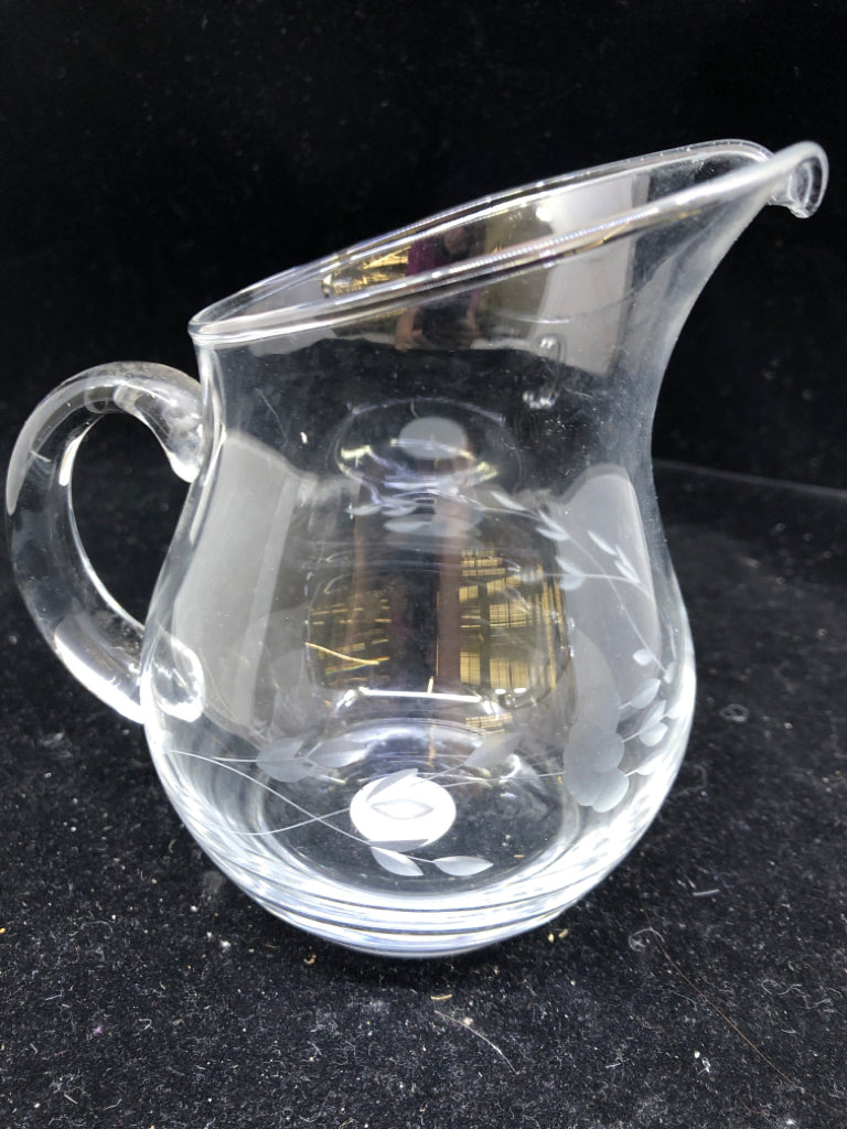 2PC PRINCESS HOUSE ETCHED SUGAR AND CREAMER.