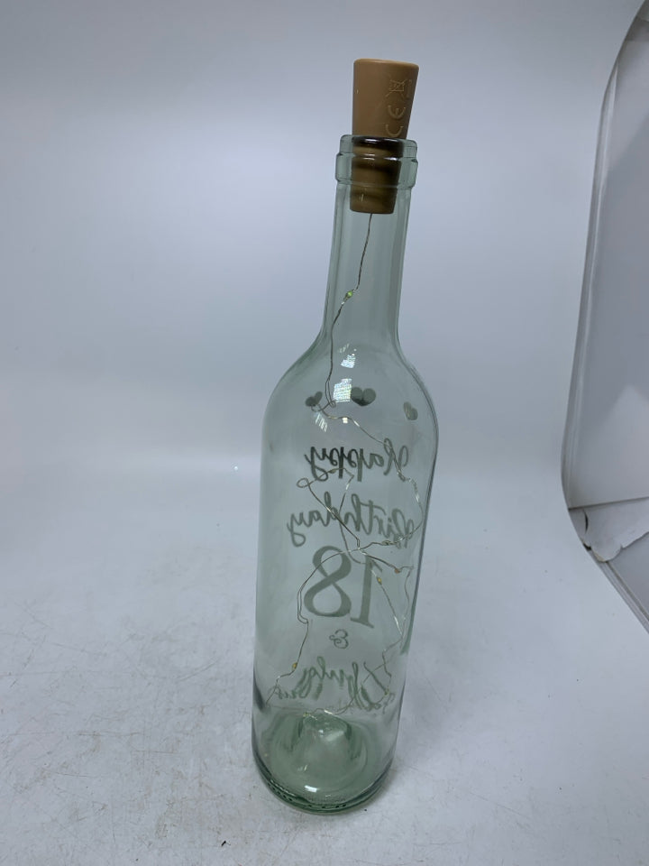 18 & FABULOUS LIGHT UP WINE BOTTLE.