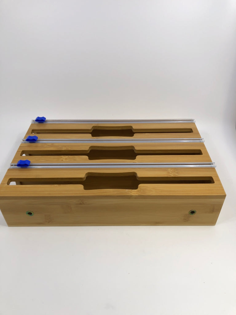 BAMBOO FOIL AND PLASTIC WRAP ORGANIZER.