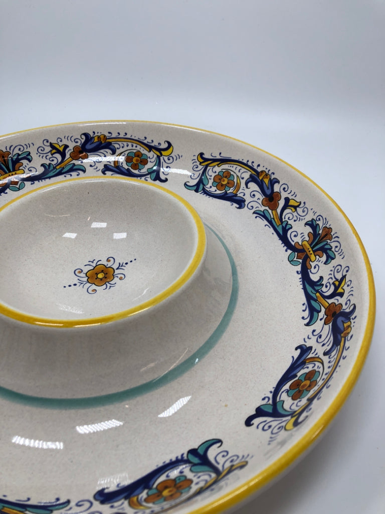 MEXICAN FLORAL CHIP N'DIP TRAY.