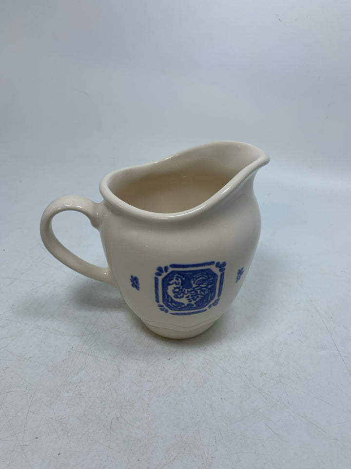 BLUE ROOSTER SMALL PITCHER.