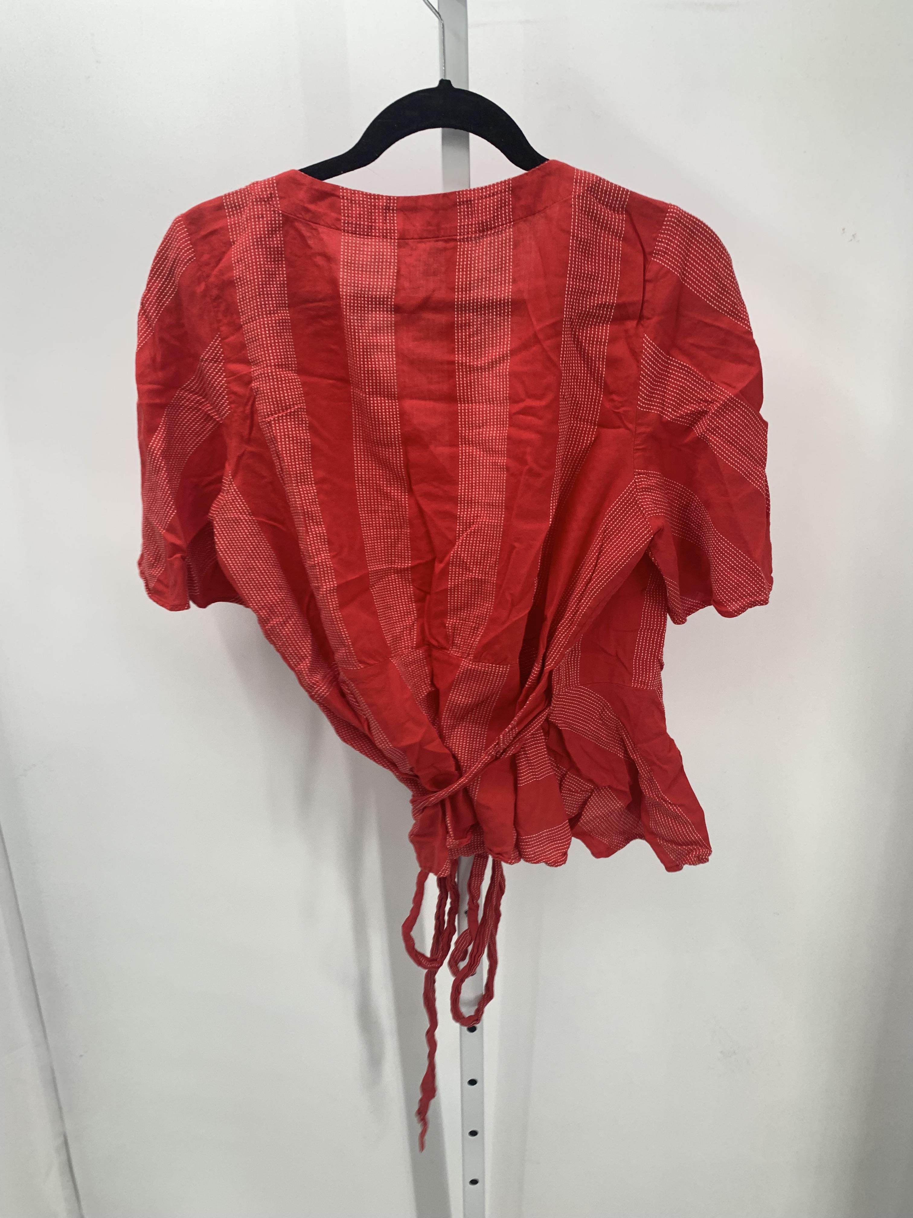 Loft Size Large Misses Short Sleeve Shirt