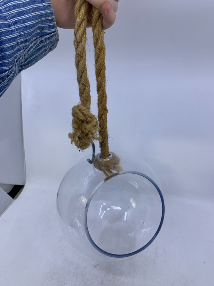 HANGING GLASS BALL TERRARIUM.