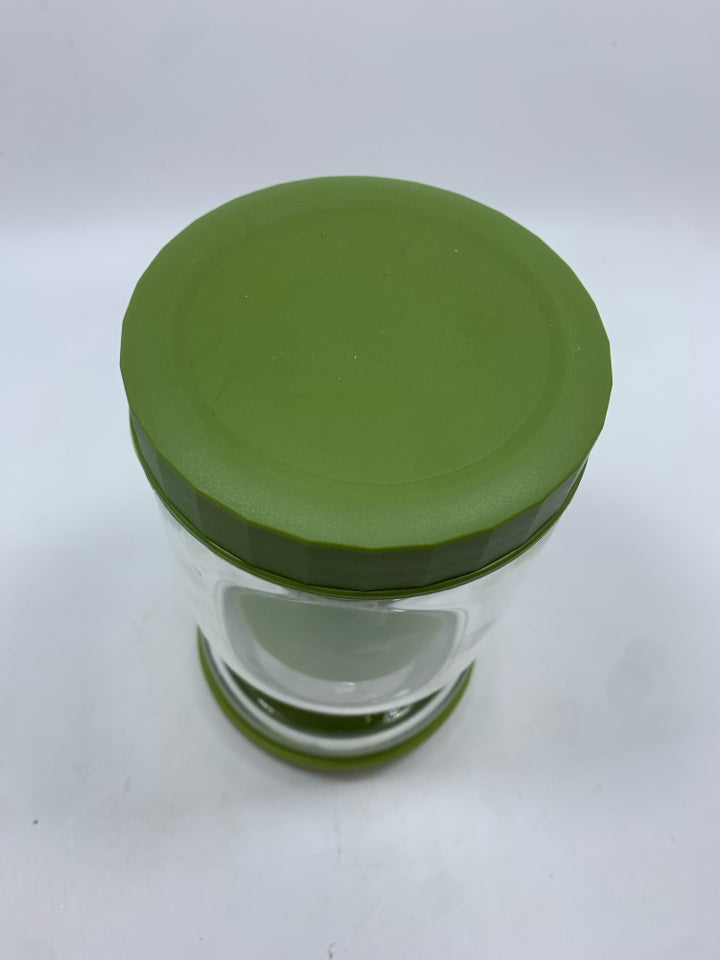 GLASS PICKLE FERMENTATION HOURGLASS JAR.