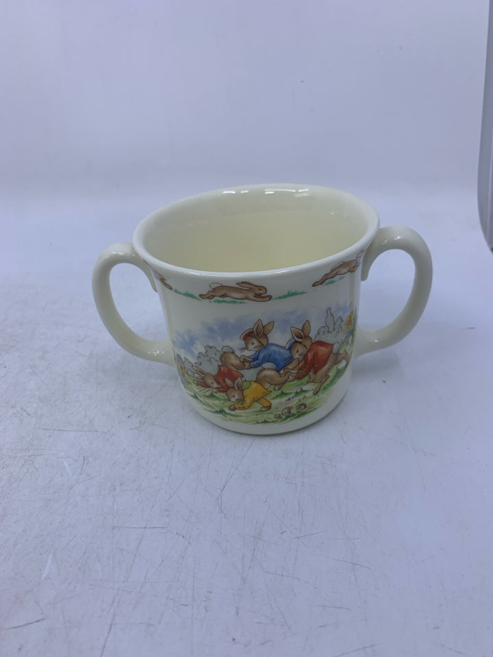 BUNNYKINS WHEELBARROW PLAY 2 HANDLED HUG A MUG.