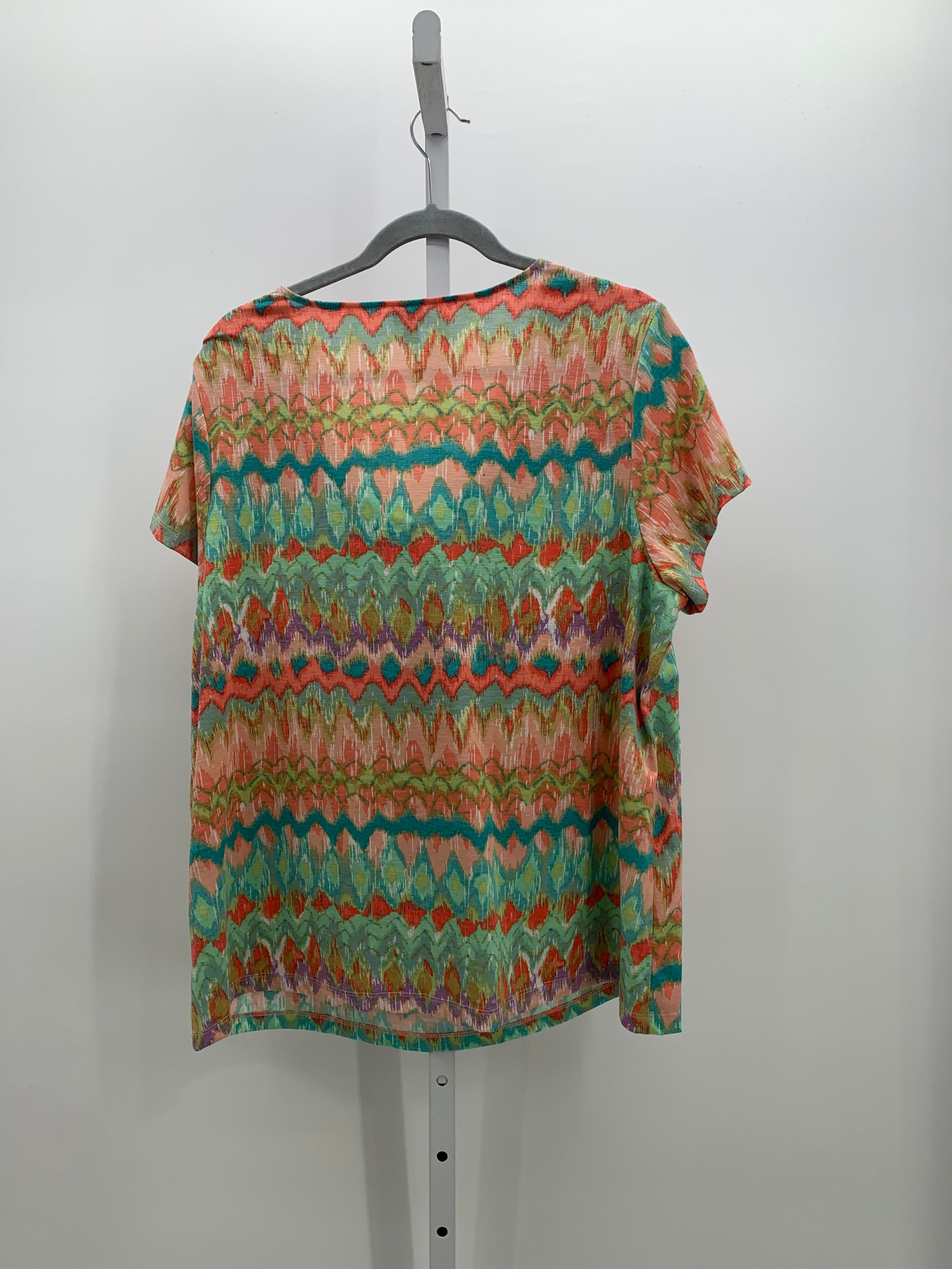 Rafaella Size 1X Womens Short Sleeve Shirt