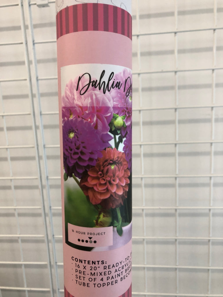 NIP DAHLIA DELIGHT PAINT BY NUMBER.