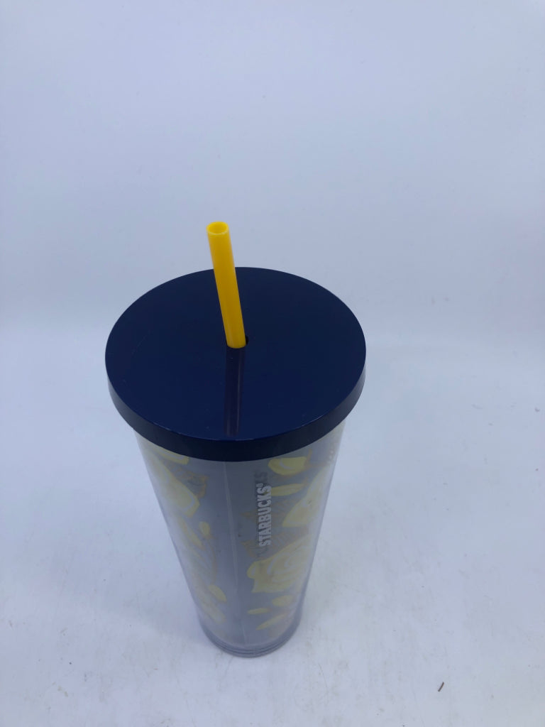 YELLOW ROSES STARBUCKS TUMBLER.