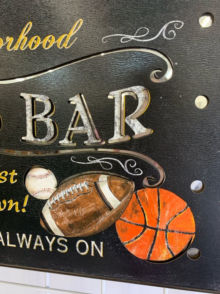 NEIGHBORHOOD SPORTS BAR WALL SIGN.