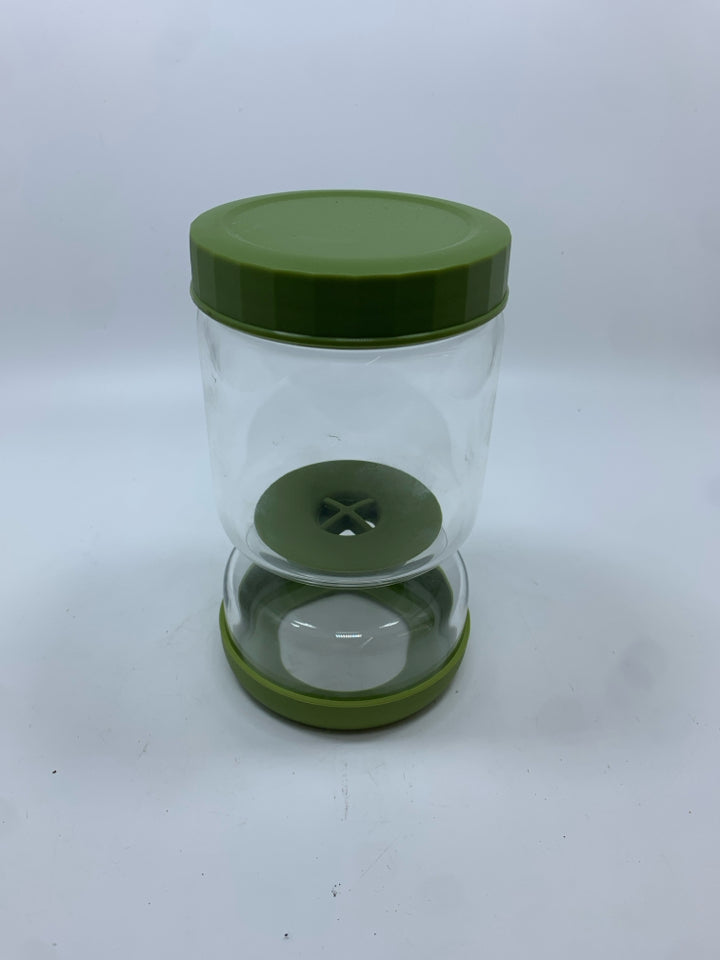 GLASS PICKLE FERMENTATION HOURGLASS JAR.