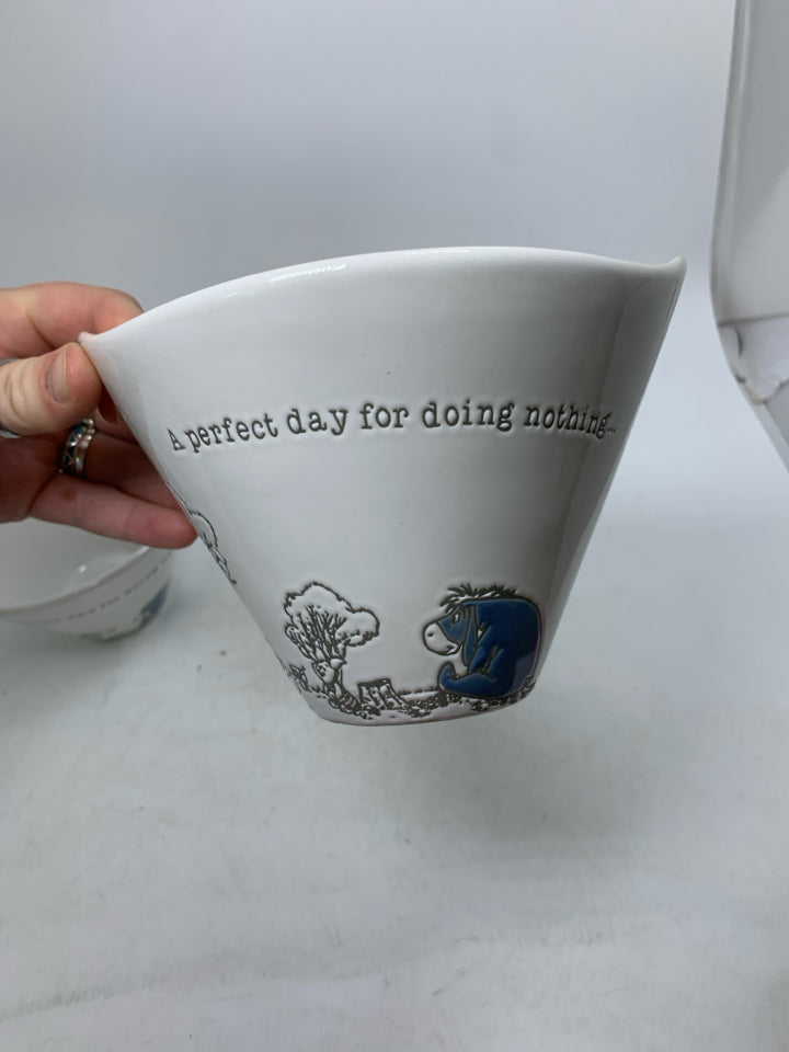 2 WINNIE THE POOH THEMED RAMEN BOWLS.