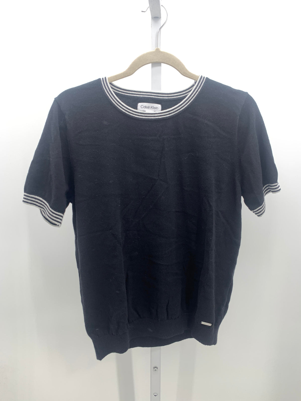 Calvin Klein Size Large Misses Short Slv Sweater