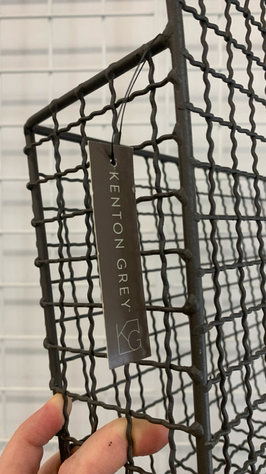 NWT KENTON GREY 3 TIER METAL WALL FILE HOLDER.