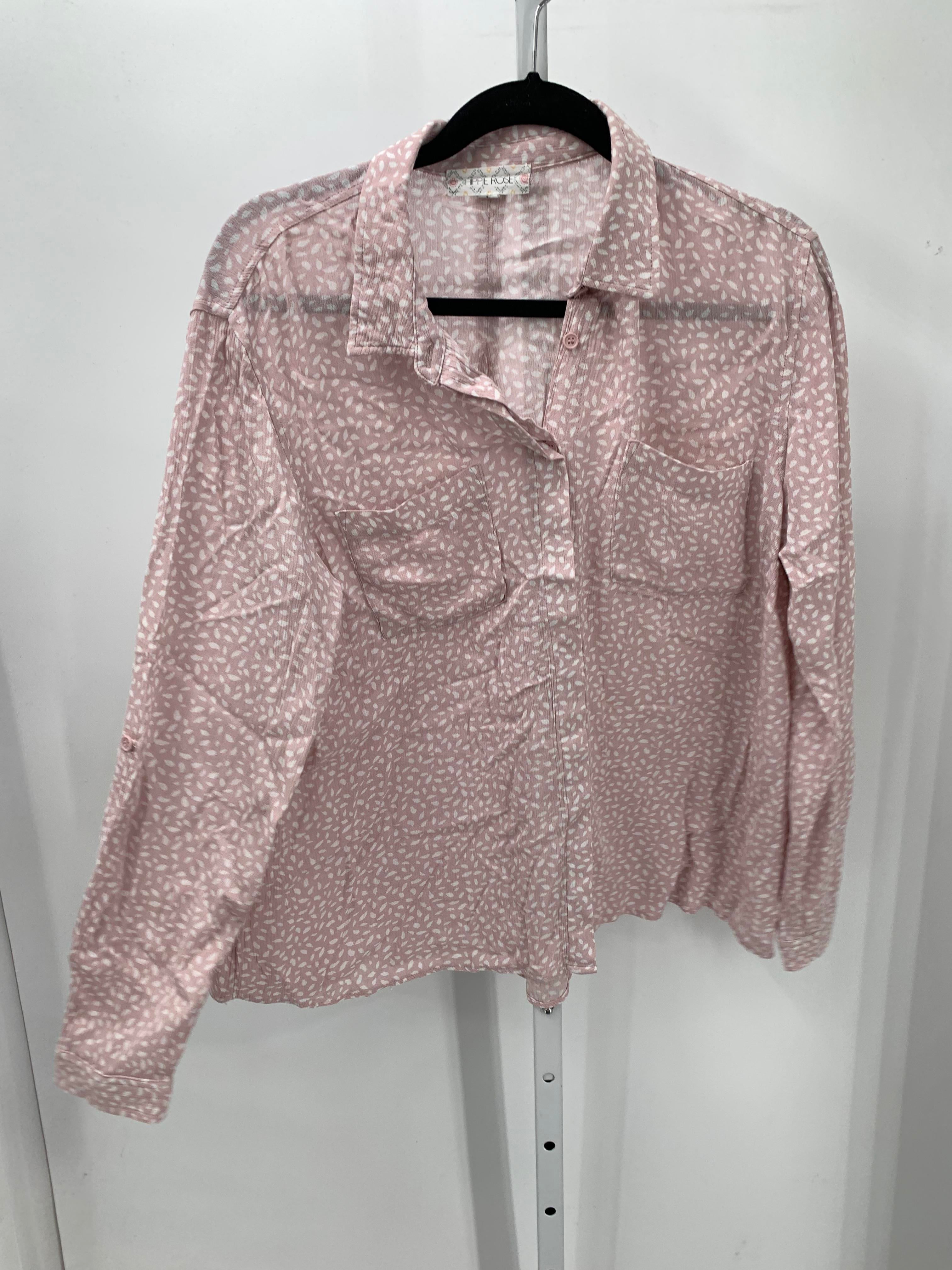 Hippie Rose Size Large Juniors Long Sleeve Shirt