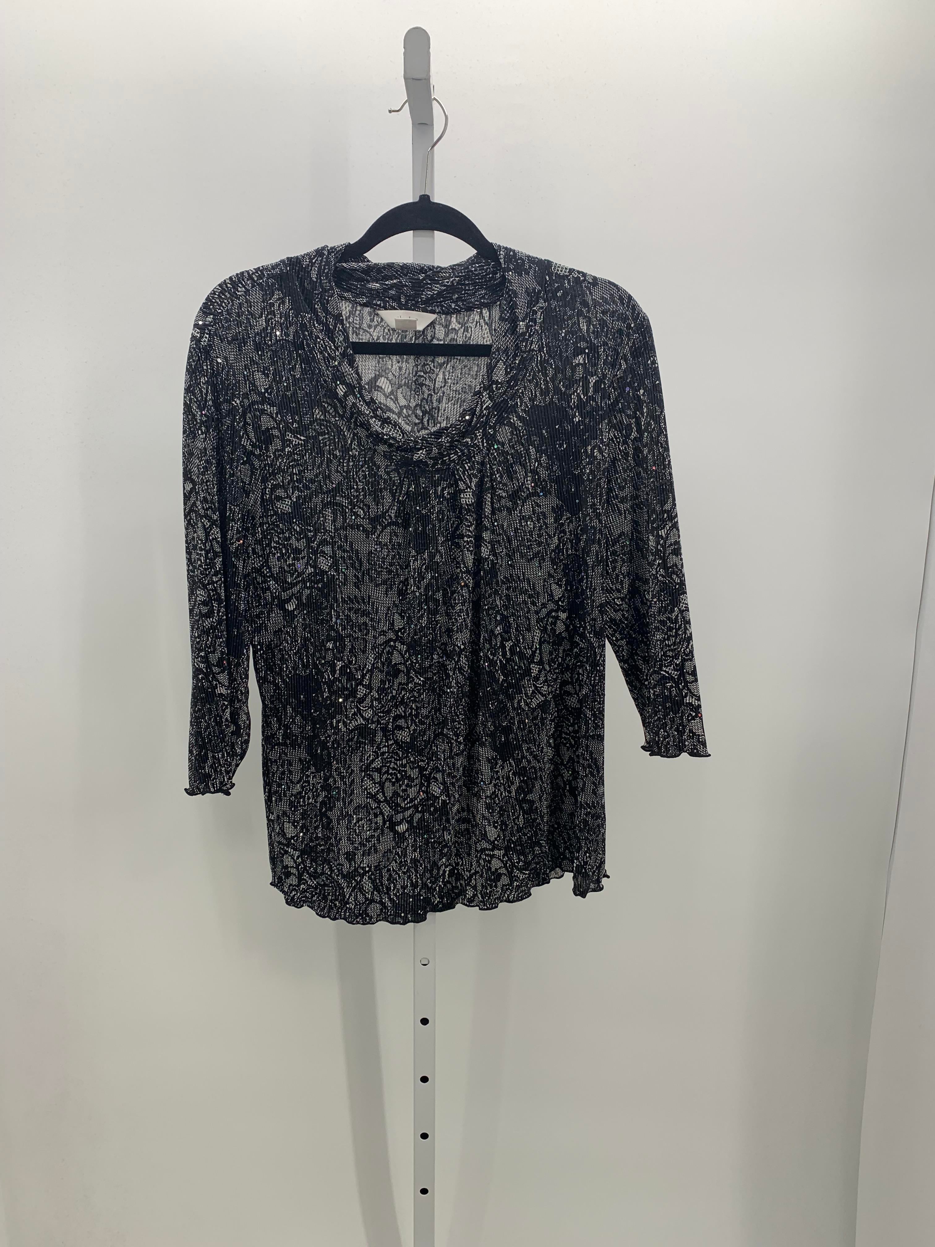 CJ Banks Size 1X Womens 3/4 Sleeve Shirt
