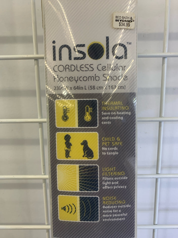 NIB CORDLESS CELLULAR HONEYCOMB SHADE INSOLA.