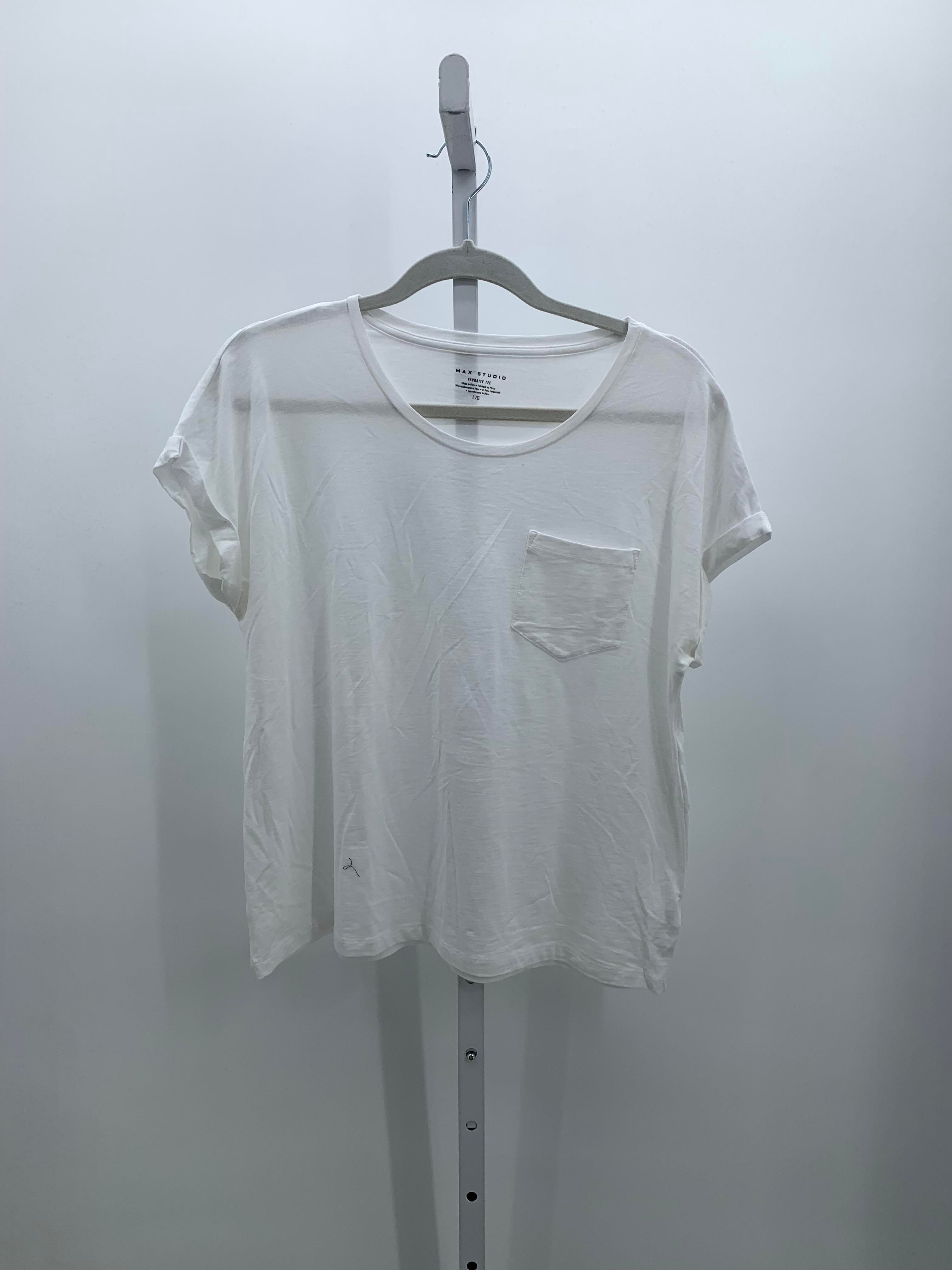 Max Studio Size Large Misses Short Sleeve Shirt