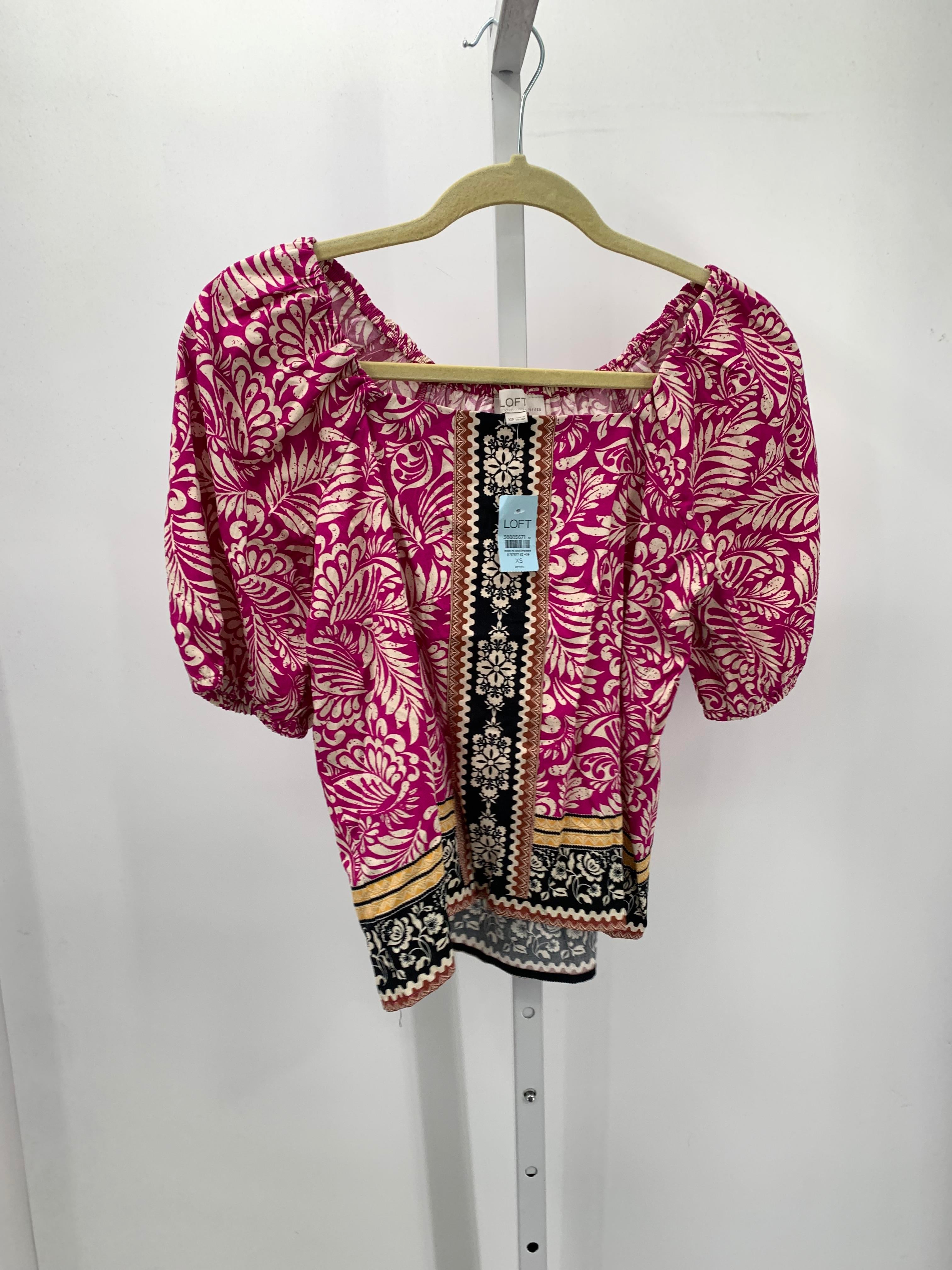 Loft Size X Small Petite Petite Short Sleeve Shirt
