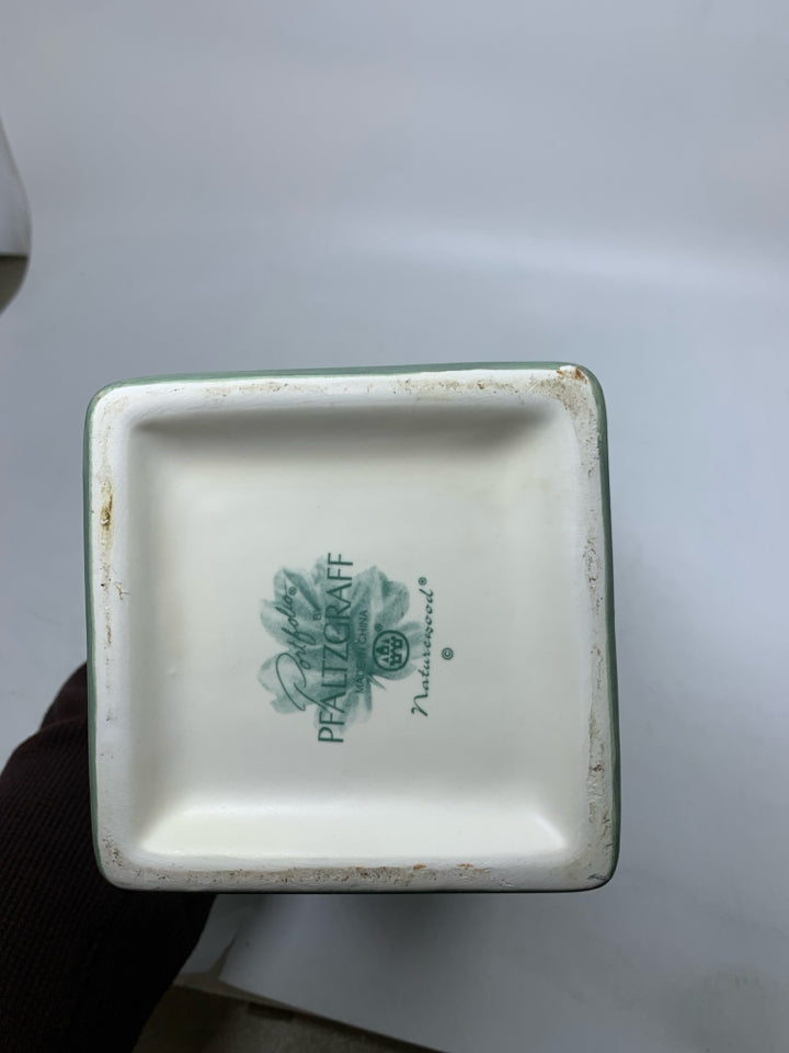 NATUREWOOD TALL SQUARE VASE.