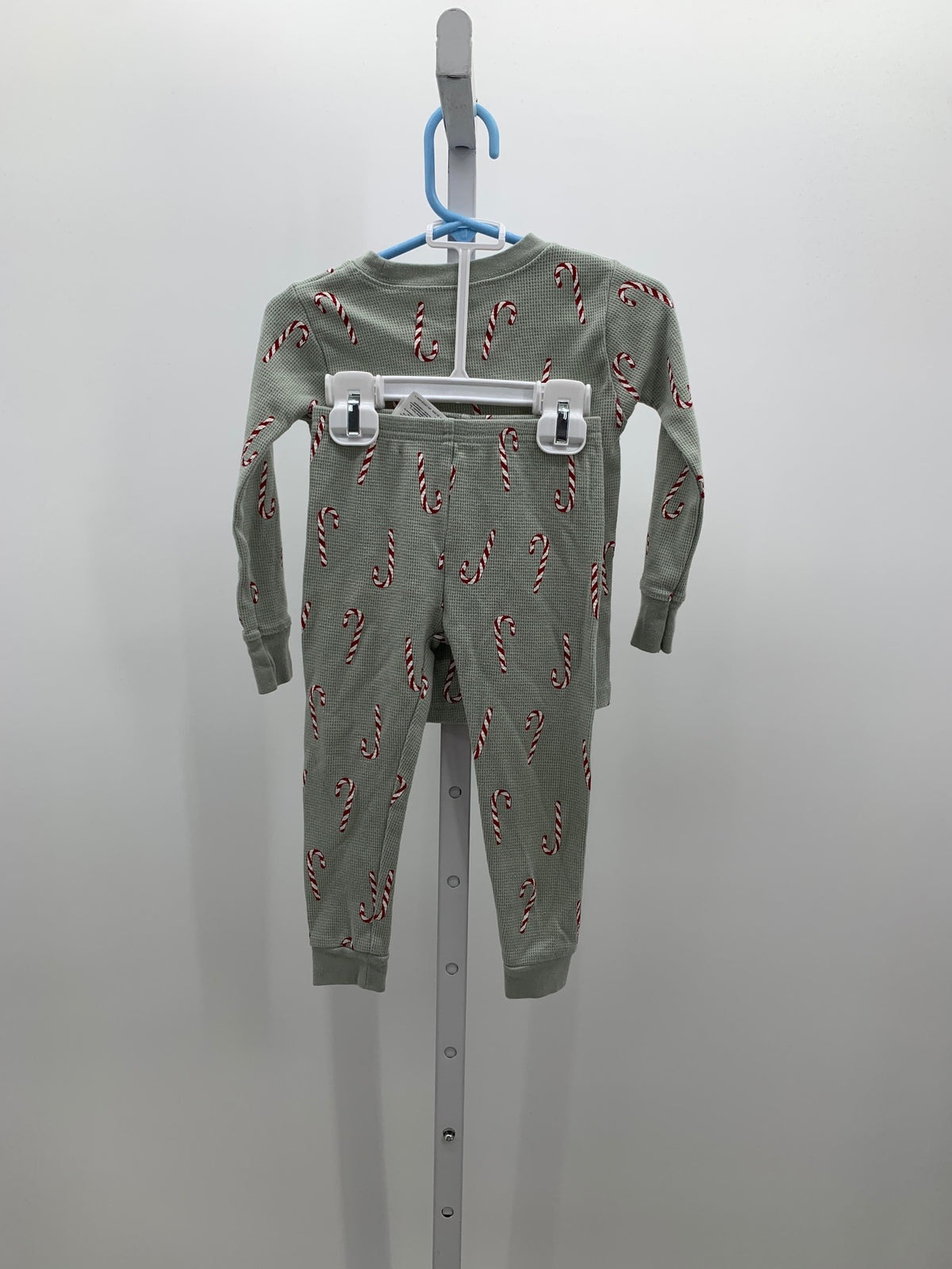 PJS WAFFLE KNIT CANDY CANES