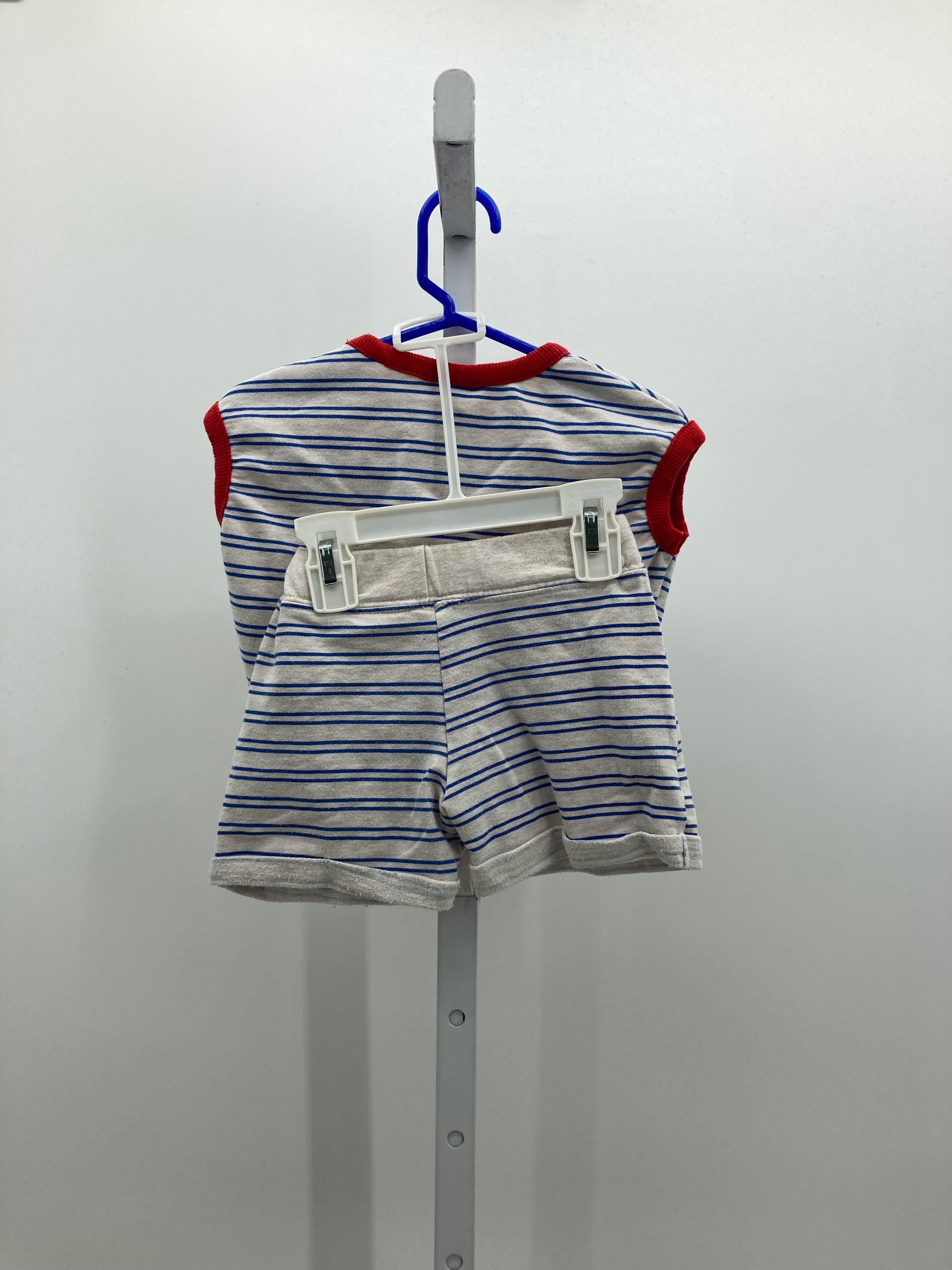 BLUE STRIPES MICKEY SHIRT AND SHORTS