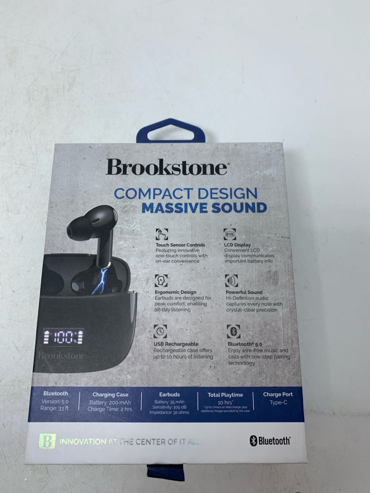 NIB BROOKSTONE ELITETOUCH TRUE WIRELESS PRO EARBUDS.