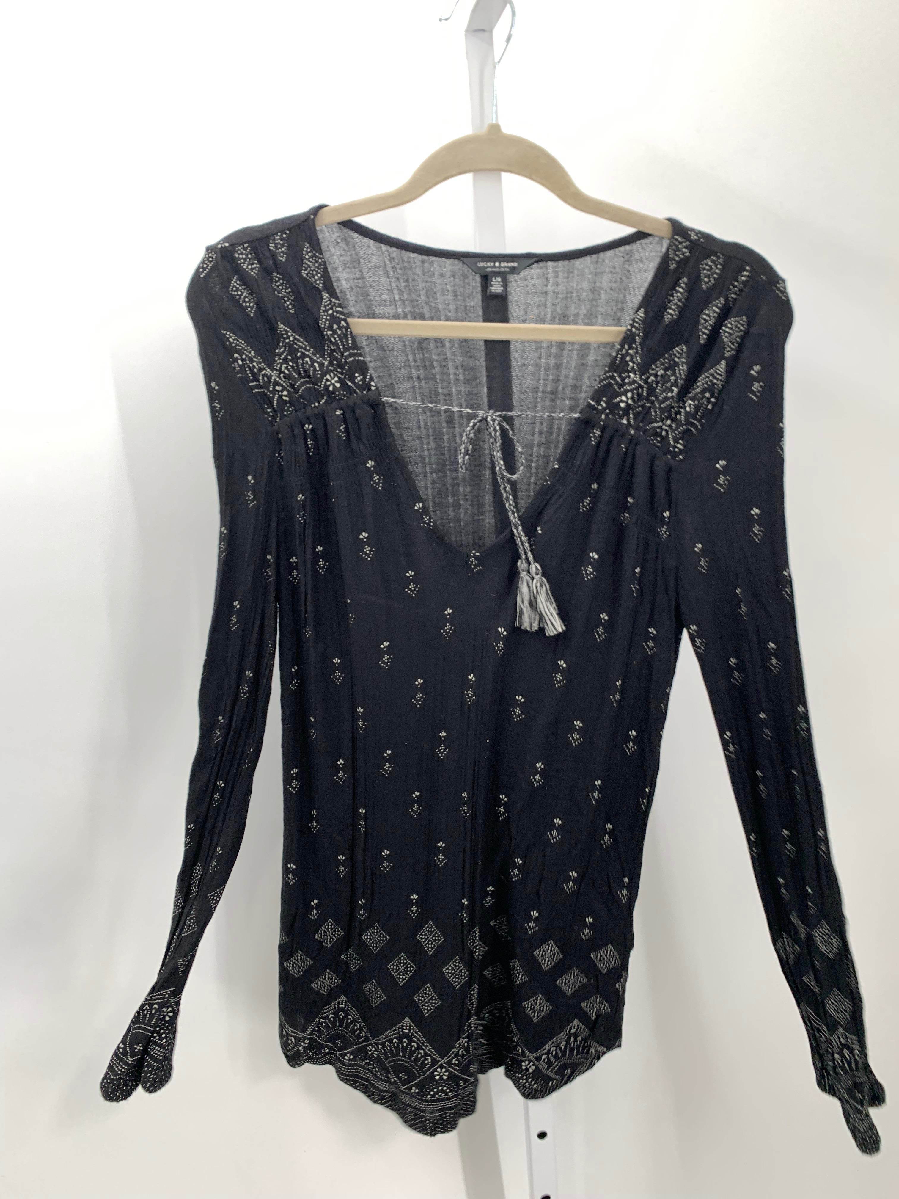 Lucky Brand Size Large Misses Long Sleeve Shirt