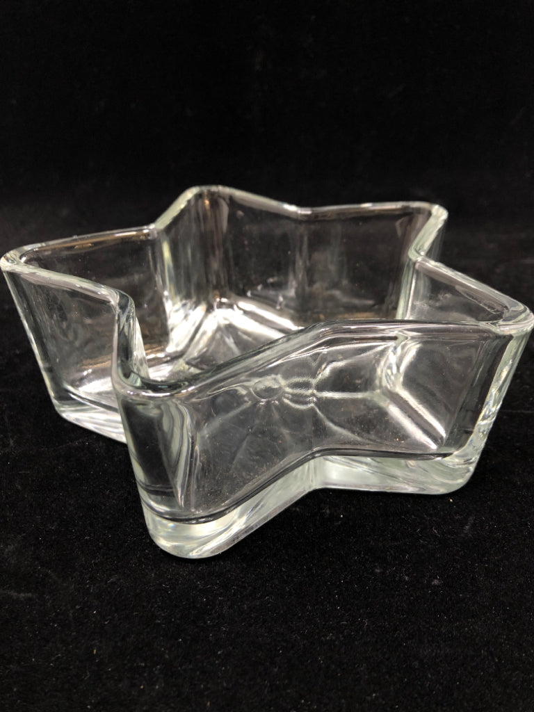 GLASS STAR DISH.