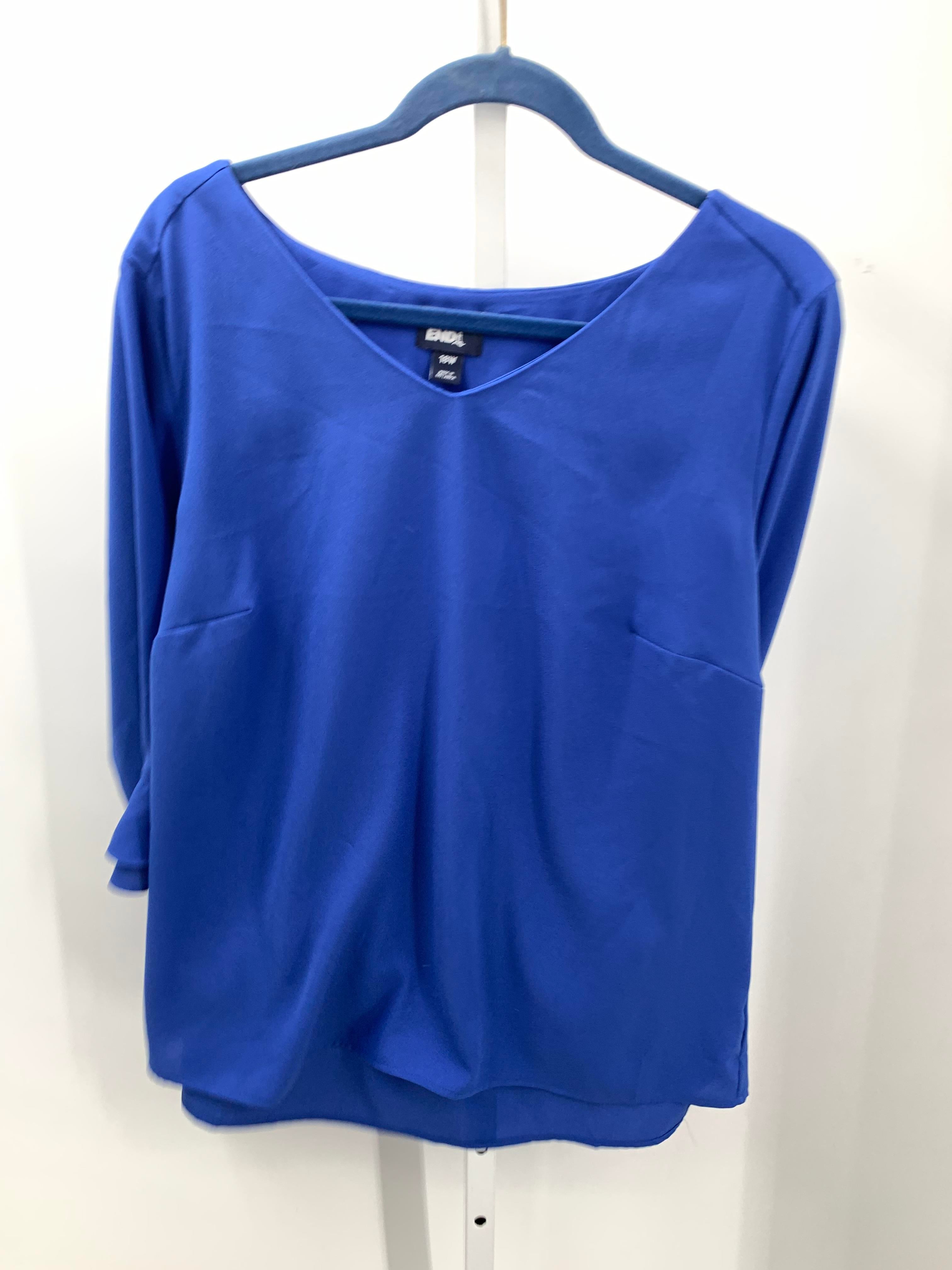 Lands End Size 18 W Womens 3/4 Sleeve Shirt