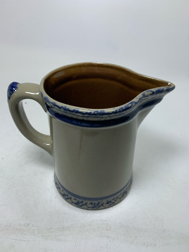 VTG BLUE SPONGEWARE W/ HEART PITCHER 1998.