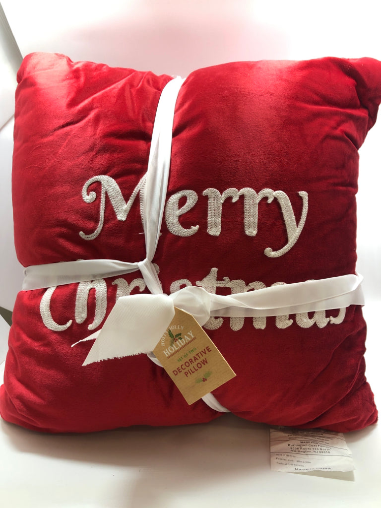 NIP 2 MERRY CHRISTMAS PILLOWS.