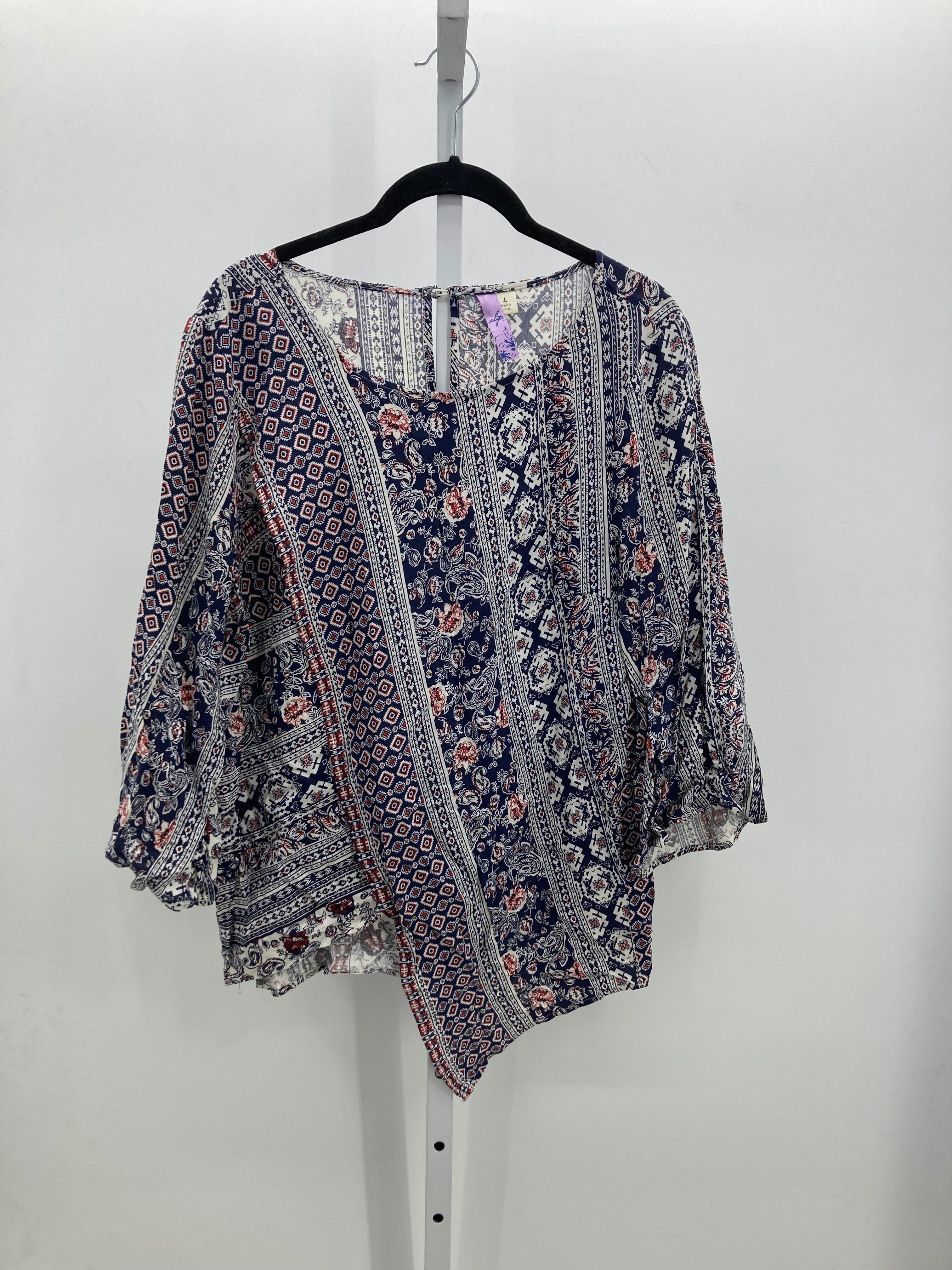 Alya Size Large Misses 3/4 Sleeve Shirt