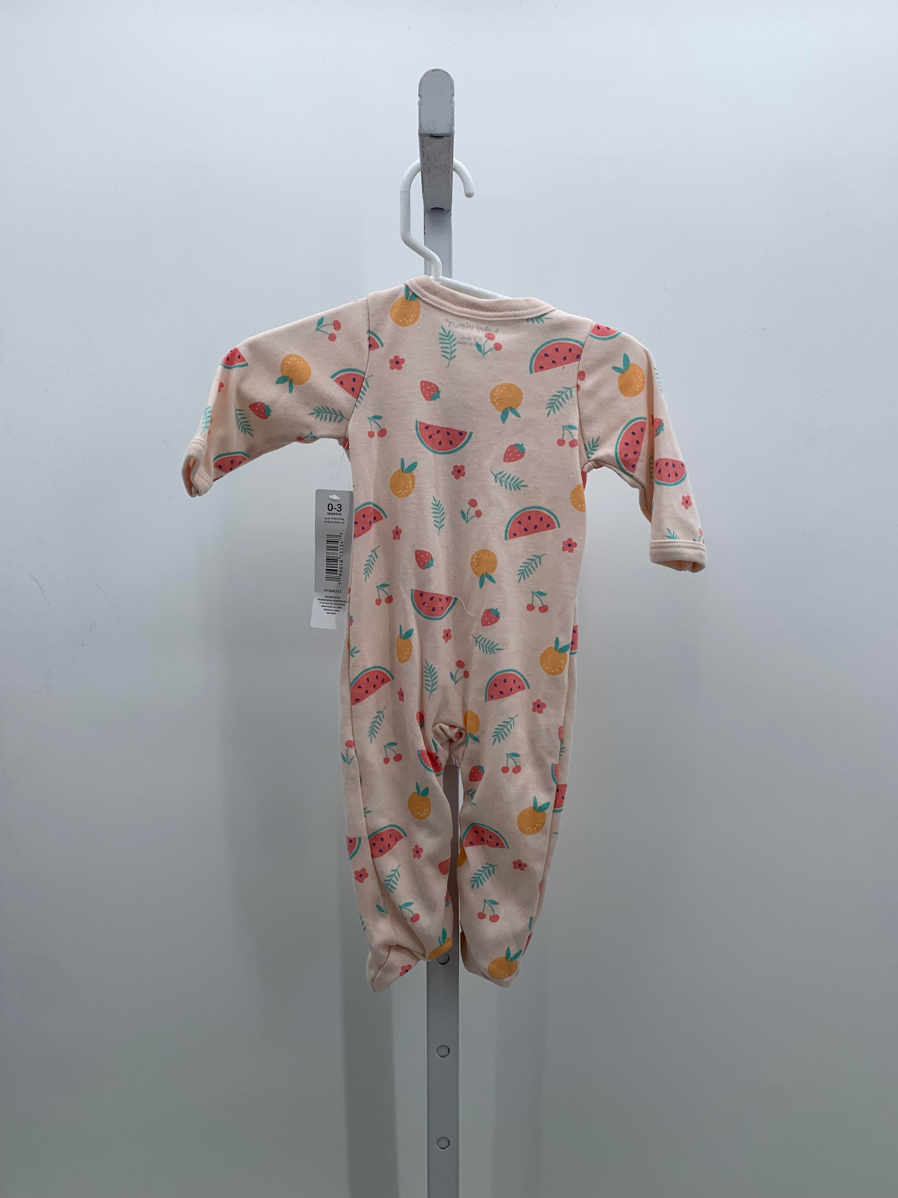 Size 0-3 months Girls Long Slv. Romper