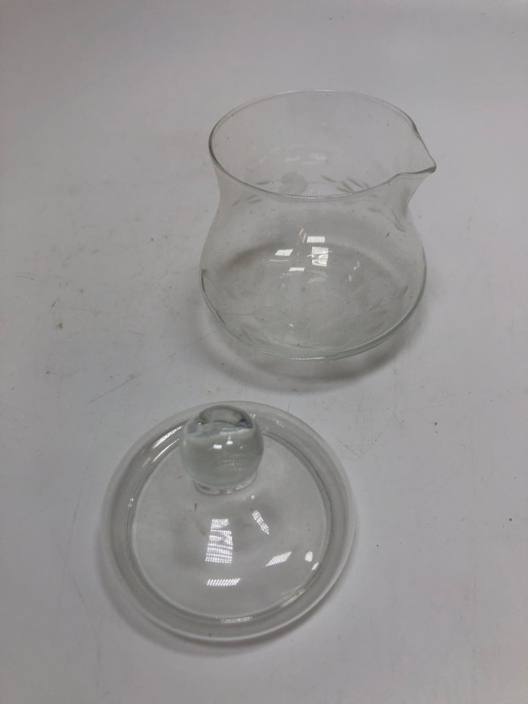 HERITAGE CRYSTAL JAM JAR W/LID.